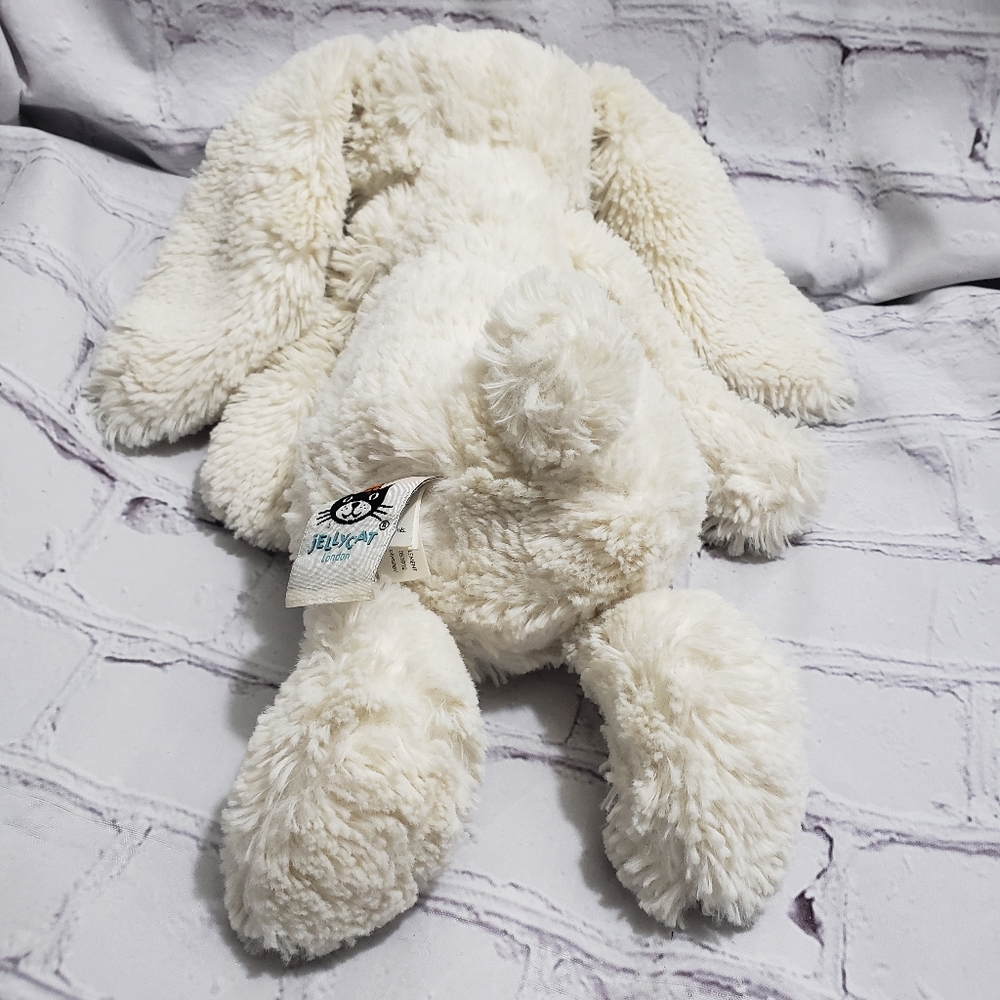 🌞SOLD🌞 Jellycat Bashful Bunny Medium Cream 10" Stuffed Animal Toy Lovey Floppy - Picture 4 of 9